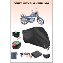 Falcon Sport 100 Için Arka Çanta Ve Kilit Uyumlu Siyah Motosiklet Branda, Güvenli