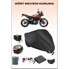Ktm 390 Adventure Için Arka Çanta Ve Kilit Uyumlu Siyah Motosiklet Branda, Güvenli