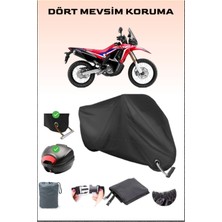 Breen Honda Crf 250 Rally Için Arka Çanta Ve Kilit Uyumlu Siyah Motosiklet Branda, Güvenli