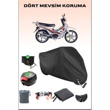 Falcon Magic 50 Için Arka Çanta Ve Kilit Uyumlu Siyah Motosiklet Branda, Güvenli