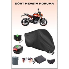 Breen Ktm 250 Duke Abs Için Arka Çanta ve Kilit Uyumlu Siyah Motosiklet Branda, Güvenli