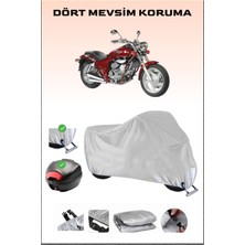 Kymco Venox 250 Için Arka Çanta Ve Kilit Uyumlu Gri Motosiklet Branda, Güvenli