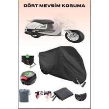 Breen Yuki Zn-150T-E5 Legend Için Arka Çanta Ve Kilit Uyumlu Siyah Motosiklet Branda, Güvenli