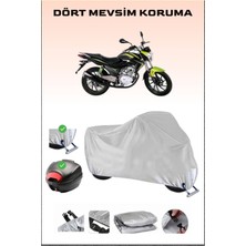 Breen Falcon Sport 150 Için Arka Çanta Ve Kilit Uyumlu Gri Motosiklet Branda, Güvenli