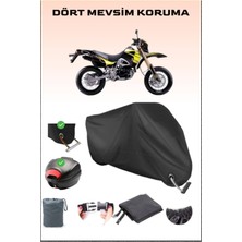 Breen Kanuni Cross 150 Için Arka Çanta Ve Kilit Uyumlu Siyah Motosiklet Branda, Güvenli