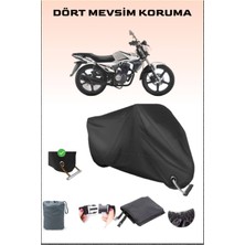 Breen Rks RK125-R Için Kilit Uyumlu Siyah Motosiklet Branda, Güvenli, Su Geçirmez