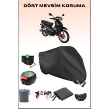 Yuki Yk100-7 Paşa Için Arka Çanta Ve Kilit Uyumlu Siyah Motosiklet Branda, Güvenli