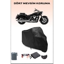 Breen Yamaha Xvs 1300 A Uyumlu Siyah Motorsiklet Branda, Motor Örtüsü