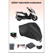 Breen Kymco Downtown 300I Için Kilit Uyumlu Siyah Motosiklet Branda, Güvenli, Su Geçirmez
