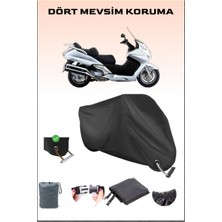 Breen Honda Fjs 600 Silverwing Abs Için Kilit Uyumlu Siyah Motosiklet Branda, Güvenli, Su Geçirmez