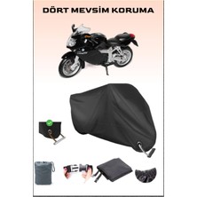 Breen Bmw K 1200 S Için Kilit Uyumlu Siyah Motosiklet Branda, Güvenli, Su Geçirmez