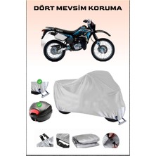 Breen Yamaha Dt 125 R Için Arka Çanta Ve Kilit Uyumlu Gri Motosiklet Branda, Güvenli