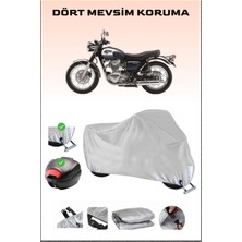 Kawasaki W 800 Için Arka Çanta Ve Kilit Uyumlu Gri Motosiklet Branda, Güvenli