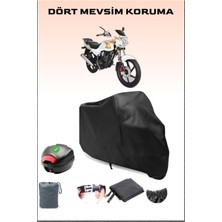 Breen Yuki YK150-G Arka Çanta Uyumlu Siyah Motosiklet Branda Su Geçirmez Dayanıklı Kumaş