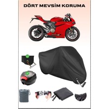 Breen Ducati Panigale 1299 S Için Arka Çanta Ve Kilit Uyumlu Siyah Motosiklet Branda, Güvenli