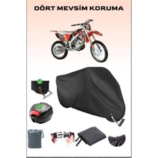 Apachi 4V Cross Için Arka Çanta Ve Kilit Uyumlu Siyah Motosiklet Branda, Güvenli