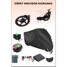 Breen Arora Ar 50-50 Kasırga Için Arka Çanta ve Kilit Uyumlu Siyah Motosiklet Branda, Güvenli