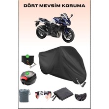 Yamaha Fz1 Fazer Için Arka Çanta Ve Kilit Uyumlu Siyah Motosiklet Branda, Güvenli