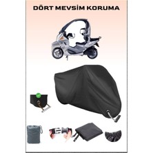 Breen Bmw C1 Için Kilit Uyumlu Siyah Motosiklet Branda, Güvenli, Su Geçirmez