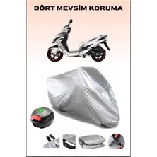Breen Yuki Yb 100 Jumbo Arka Çanta Uyumlu Motosiklet Branda Su Geçirmez Dayanıklı Kumaş