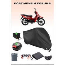 Breen Kuba Kee 100 Için Arka Çanta Ve Kilit Uyumlu Siyah Motosiklet Branda, Güvenli