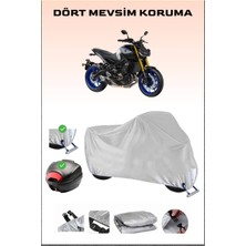 Breen Yamaha Mt-09 Sp Için Arka Çanta Ve Kilit Uyumlu Gri Motosiklet Branda, Güvenli