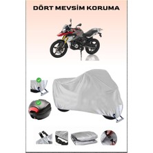 Bmw G 310 Gs Için Arka Çanta Ve Kilit Uyumlu Gri Motosiklet Branda, Güvenli