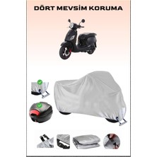 Sym Fiddle Iıı Için Arka Çanta Ve Kilit Uyumlu Gri Motosiklet Branda, Güvenli