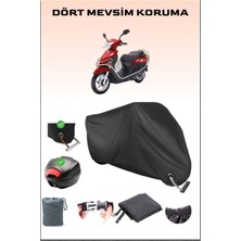 Breen Kuba Matrix 150 Için Arka Çanta Ve Kilit Uyumlu Siyah Motosiklet Branda, Güvenli