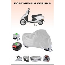 Mondial Speedy 110 Için Arka Çanta Ve Kilit Uyumlu Gri Motosiklet Branda, Güvenli