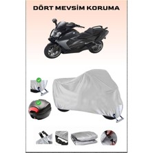 Breen Bmw C 650 Gt Için Arka Çanta Ve Kilit Uyumlu Gri Motosiklet Branda, Güvenli