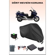 Breen Honda Sw T600 Için Kilit Uyumlu Siyah Motosiklet Branda, Güvenli, Su Geçirmez