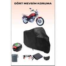 Breen Kanuni Bora 125 Arka Çanta Uyumlu Siyah Motosiklet Branda Su Geçirmez Dayanıklı Kumaş