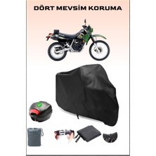 Breen Kawasaki Klr 250 Arka Çanta Uyumlu Siyah Motosiklet Branda Su Geçirmez Dayanıklı Kumaş