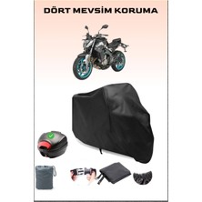 Cfmoto 650Mt Arka Çanta Uyumlu Siyah Motosiklet Branda Su Geçirmez Dayanıklı Kumaş