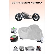 Kawasaki Ninja 400 Için Arka Çanta Ve Kilit Uyumlu Gri Motosiklet Branda, Güvenli