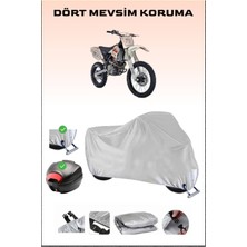 Breen Mondial X-Treme Moto Cross Için Arka Çanta ve Kilit Uyumlu Gri Motosiklet Branda, Güvenli