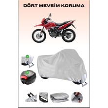 Arora Ar 200 Gy Cross Için Arka Çanta Ve Kilit Uyumlu Gri Motosiklet Branda, Güvenli