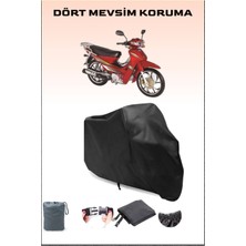 Bisan Roadstar Cub Uyumlu Siyah Motorsiklet Branda, Motor Örtüsü