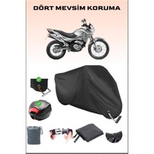 Breen Honda Nx 4 Falcon Için Arka Çanta ve Kilit Uyumlu Siyah Motosiklet Branda, Güvenli