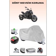 Benelli 502-C Için Arka Çanta Ve Kilit Uyumlu Gri Motosiklet Branda, Güvenli