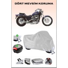 Breen Honda Vt 600 Shadow Için Arka Çanta Ve Kilit Uyumlu Gri Motosiklet Branda, Güvenli