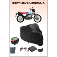 Breen Bmw R 80 Gs Arka Çanta Uyumlu Siyah Motosiklet Branda Su Geçirmez Dayanıklı Kumaş