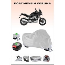 Honda Vfr 800 X Crossrunner Için Arka Çanta Ve Kilit Uyumlu Gri Motosiklet Branda, Güvenli
