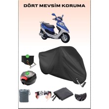 Breen Kanuni Trex 150 Için Arka Çanta ve Kilit Uyumlu Siyah Motosiklet Branda, Güvenli