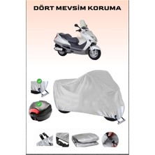 Honda Fes 250 Foresight Için Arka Çanta Ve Kilit Uyumlu Gri Motosiklet Branda, Güvenli