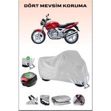 Breen Honda Cbx 250 Twister Için Arka Çanta Ve Kilit Uyumlu Gri Motosiklet Branda, Güvenli