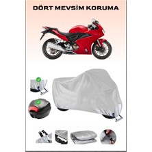 Breen Honda Vfr 800 Için Arka Çanta ve Kilit Uyumlu Gri Motosiklet Branda, Güvenli