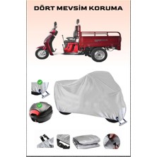 Yuki Yk-24 Aydos Için Arka Çanta Ve Kilit Uyumlu Gri Motosiklet Branda, Güvenli