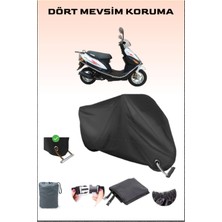 Breen Kuba Fighter 80 Için Kilit Uyumlu Siyah Motosiklet Branda, Güvenli, Su Geçirmez